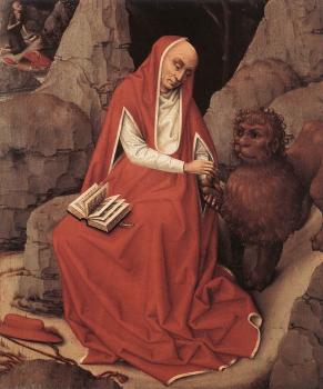 Rogier Van Der Weyden : St Jerome and the Lion